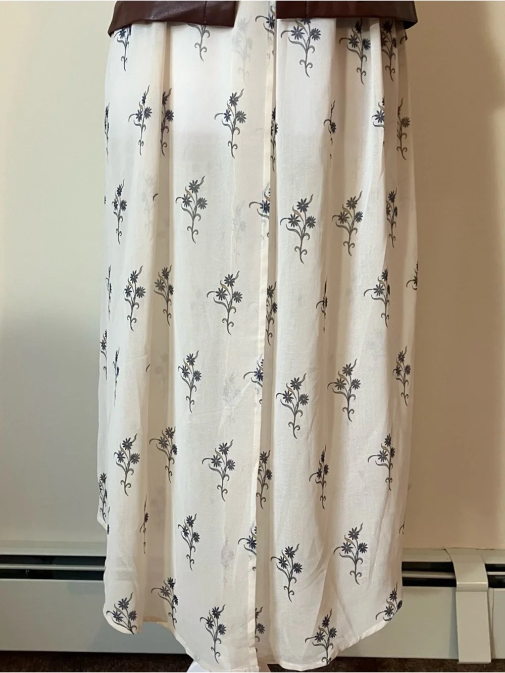 By Anthropologie Strapless Faux Leather Corset Layered Top size Large - Picture 9 of 14